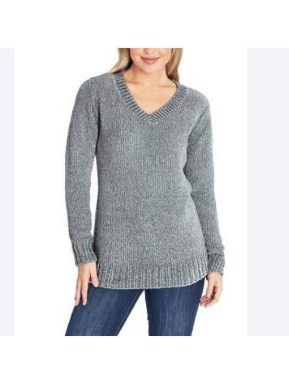 Orvis Ladies' Chenille Tunic Pullover V-Neck Sweater Plus Size XXL